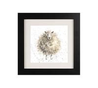 Wrendale Designs Woolley Jumper Sheep Framed Picture Various Frame Colours (Black)