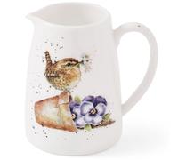 Royal Worcester x Wrendale Designs Wren Posy Jug (125ml) - Fine Bone China Small Jug for Milk, Cream or Floral Display with Bird Illustration