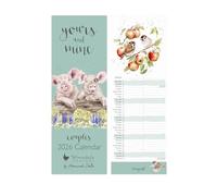 Wrendale Designs Calendar 'Yours and Mine' Slim 2026