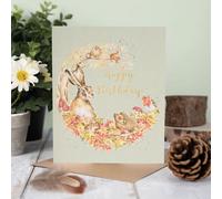 Foraging Foray' woodland animal birthday card