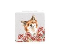 Wrendale Fox in the Poppy Field Compact Mirror and Illustrated Display Box