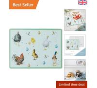 Wrendale Glass Worktop Saver - Elegant Heat-Resistant Chopping Board 40x30cm
