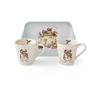 Wrendale Holly Jolly Mug and Tray Set