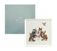 Wrendale Plate Woodland Party Square 18cm supplied Boxed from Royal Worcester