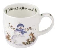 Wrendale Portmeirion Designs Gathered All Around Snowman 0.3L Christmas Mug