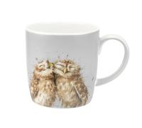 Wrendale The Twits Owl Large Mug, Grey, Fine China, 400ml