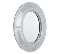 wrens oval wall bedroom mirror in antique silver frame