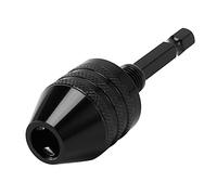 Wresetly 0.3-8mm 1/4 inch Drill Key Chuck Screwdriver Impact Driver Adapter Hex Screw Drill Bit Grinder Change Adapter Convert -Black