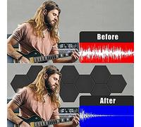 Wresetly 12 Pack -Adhesive Acoustic Panels, 12X10X 0.4 Inch Soundproof Foam Panels,Hexagon Soundproof Panels