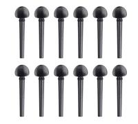 Wresetly 12 Pieces Black Ebony Violin Pegs 8.2 x 2.3 cm Pegs Violin Parts Accessories