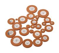 Wresetly 25pcs Professional Leather Tenor Saxophone Mats Replacement Orange Sax Cushions Parts & Accessories of Wind Musical Instruments