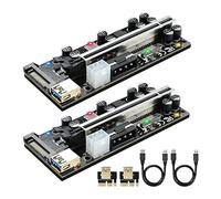 Wresetly 2Set PCI-E 1X to 16X Graphics Card Extension Cable V009S PRO PCI-E 1X to 16X Graphics Card to Wiring Card