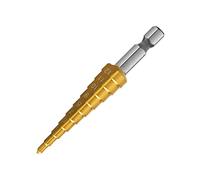 Wresetly 3-12mm Step Core Drill Bit Guitar Tail Peg Pickup Drill Bit 1/4 Inch Hex Step Core Drill Bit
