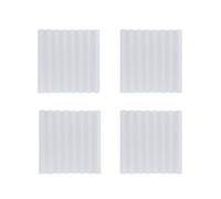 Wresetly 4PCS 500x500x50mm White Soundproofing Foam Acoustic Foam Sound Treatment Studio Room Absorption