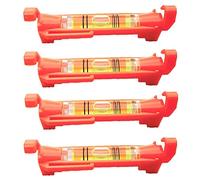 Wresetly 4Pcs String Level Hanging Line Bubble Levels for Leveling Surveying, Building Trades, Bricklaying, Etc. (Red)