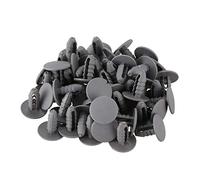 Wresetly 50 x 8 mm Hole Grey Plastic Push in Clip for Car