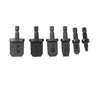 Wresetly 6 Piece Tool Drill Chisel Set Multifunctional Copper Pipe Bore Tool Portable Bearing Steel Drill Bit Expander