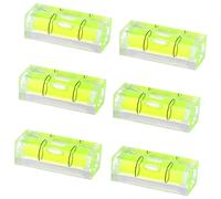 Wresetly 6Pcs Mini Bubble Spirit Level 10X10X29mm Square Levels for Wall Frames Art Displays Hanging RV Tripod Measuring