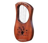 Wresetly 7-String Lyre Harp Mahogany Metal String Instruments