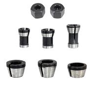 Wresetly 8 Pcs Collet Set Chuck Heads Adapter for Drills Engraving Trimming Carving Machine Electric Milling Cutter