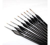 Wresetly Detail Paint Set 9Pcs Miniature,Suitable for Acrylic Painting, Oil, Paint by Numbers