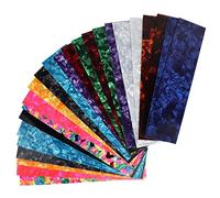 Wresetly DIY Guitar Pick Punch Sheets Musicians Celluloid Guitar Pick Strips Three Thickness By 0.46/0.71/0.96cm Random Color