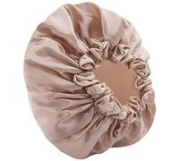 Wresetly Double Layer Shower Cap Waterproof Cap for Women Long Hair Shower Cap Hair Cover Lamps Black Dry Hair Cap Champagne