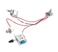 Wresetly Electric Guitar Wiring Kit 1 Volume 1 Tone 3 Toggle Switch 500K Pots Jack 1 Set