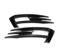 Wresetly For Golf 7 MK7 2013-2017 Gloss Black Car Bumper Fog Light Grille Cover