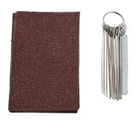 Wresetly Guitar Bridge Saddle Nut Files Set - 13 Size Needle Files with Circular Section and 9 Pcs Sand Paper Silver