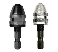 Wresetly HexDrill Chuck Keyless Screwdriver Impact Driver Adaptor Electric Motor Clamp Chuck Fixture Hex 0.3-8mm