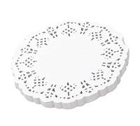 Wresetly Lace Doilies Paper 100 Pcs,4.5 inch Decorative Round Placemats,Liners for Cake,Desserts Baked Treat Display