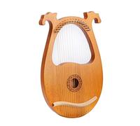Wresetly Lyre Harp 16 Strings Wooden Musical Instrument String Instrument with Tuning Wrench Spare Strings Wood