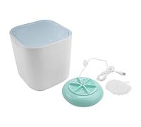 Wresetly Mini Electric Washing Machine Portable USB Underwear Cleaning Machine Socks Baby Clothes Compact Wash Machine-Blue