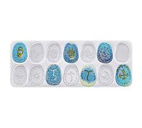 Wresetly Rune Resin Mould Symbol Rune Letter Silicone Mould DIY Symbol Word Resin Mould Epoxy Casting Resin Charm Mould 1 Piece