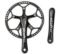 Wresetly Single Speed Crank Set 53T 170 mm Crank Foldable Bicycle Crank Set with Protective Cover for Bicycle