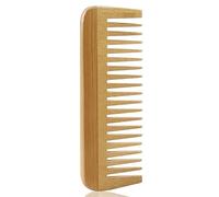 Wresetly Thick Solid Wood Comb Wide Tooth Comb Portable Styling Massage Antistatic Handle-less Hairdressing Comb
