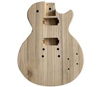 Wresetly Unfinished Handcrafted Guitar Body Candlenut Wood Electric Guitar Body Guitar Barrel Replacement Parts