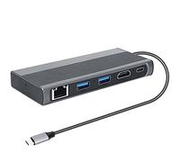 Wresetly USB C Hub M.2 SSD Enclosure Compatible + USB 3.1 + RJ45 + PD Type C Docking Station for M.2 NVME NGFF SSD for