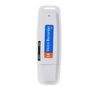 Wresetly USB Flash Drive Digital Audio Recorder Dictaphone USB Voice Pen Portable U Disk Maximum Support 32GB Memory Card(White)