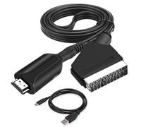 Wress SCART to HDMI Converter - 1080p HD Audio & Video SCART to HDMI Adapter for VHS, STB, Sky, Blu-Ray, DVD - SCART to HDMI Cable Works with HDTV, Monitor, Projector Display