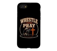 Wrestle Then Pray Wrestling Philippians 4 13 Faith Case for iPhone SE (2020) / 7/8
