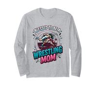Wrestler Mama Mat Life Blessed Wrestling Mom Long Sleeve T-Shirt