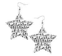 Wrestlers Sports Star Shape Earrings, Modern Dangle Earrings, Women's Statement Jewelry for Office Daily