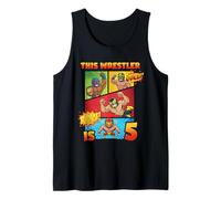 Wrestling 5th Birthday This Wrestler is 5 Cute Comic Book Tank Top