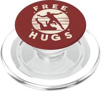 Wrestling Action Funny Free Hugs Quote Classic Wrestlers PopSockets PopGrip for MagSafe