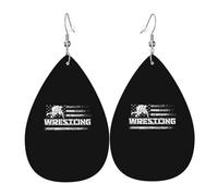 Wrestling American Flag Women Earring Teardrop Shape Dangle Earrings Elegant Hook Earring For Ceremonies Wedding Banquet