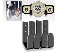 Wrestling and Boxing Championship Belt Wall Mount Display Case for Title Belts, for Durable ABS Material with Metal Rack, Horizontal Display Holder for Adults and Kids