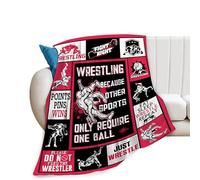 Wrestling Blanket Wrestling Throw Blanket Soft Fleece Flannel Bedding Wrestling Gifts for Men Wrestler Boys Women Girls Lovers Adults Stuff Plush for Couch Sofa Bed Room Decor 60"X80"