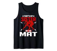 Wrestling Boxing Jiu Jitsu That's My Sister On The Mat Tank Top